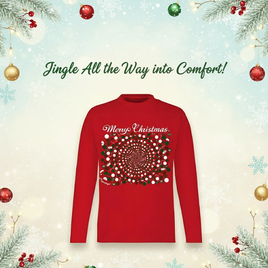 Holiday banner with long sleeve shirt